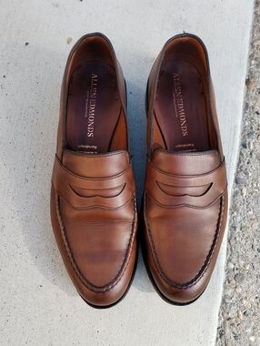 Allen Edmonds Chestnut Brown Leather Penny Loafers